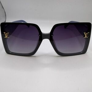 Louis Vuitton Black Sunglasses with Gold Accents